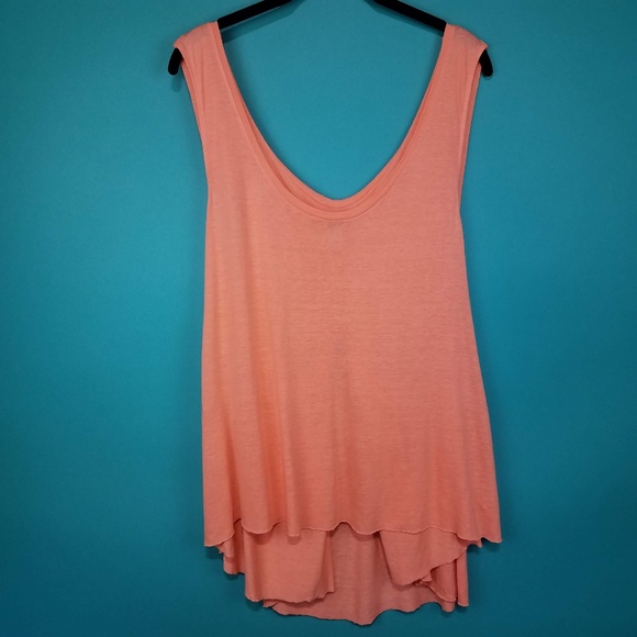 We The Free Tops - We The Free Coral Orange Flowy Tank